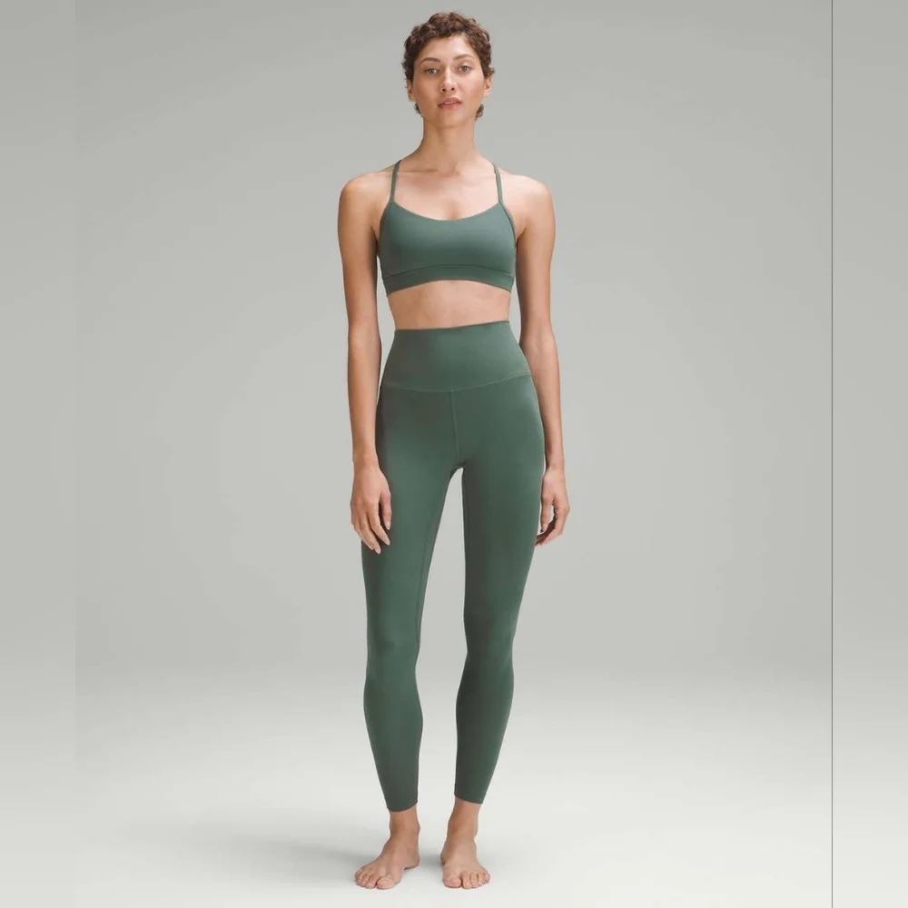 Lululemon Flow Y Bra Nulu (Dark Forest)Size 8_5